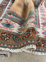 3'3 x 10'10 Antique Camel Hair Persian runner #2571 - Blue Parakeet Rugs