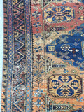 6'9 x 9'10 Antique Soumak / Soumak Flatweave Rug / Large Caucasian Rug - Blue Parakeet Rugs