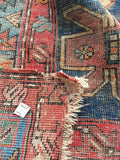 3'2 x 4'3 antique Caucasian prayer rug (#903ML) - Blue Parakeet Rugs