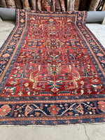 8'4 x 11'10 Antique Persian Heriz rug #2653 / 8x12 Heriz rug - Blue Parakeet Rugs