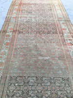 3'8 x 16'5 Antique Persian Malayer runner (#439) - Blue Parakeet Rugs