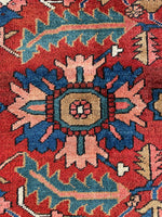 8'4 x 11'10 Antique Persian Heriz rug #2653 / 8x12 Heriz rug - Blue Parakeet Rugs