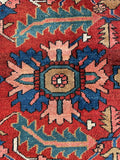 8'4 x 11'10 Antique Persian Heriz rug #2653 / 8x12 Heriz rug - Blue Parakeet Rugs