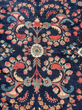 12'5 x 18' Antique Persian Navy Blue Mahal rug #2654 / 12x18 vintage rug - Blue Parakeet Rugs