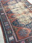5x8 Antique Soumak flat weave rug - Blue Parakeet Rugs