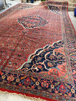 11'6 x 17'7 Antique Full Pile Persian Bidjar rug #2563 / Oversize Persian 12x18 vintage rug - Blue Parakeet Rugs