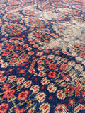 5'2 x 14'1 Worn Antique Persian runner #904 / 5x14 Vintage Runner - Blue Parakeet Rugs