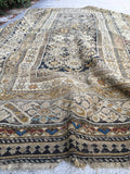 3'11 x 6'4 Antique Caucasian rug / small 4x6 rug - Blue Parakeet Rugs