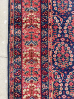 5'2 x 14'1 Worn Antique Persian runner #904 / 5x14 Vintage Runner - Blue Parakeet Rugs