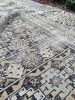 3'11 x 6'4 Antique Caucasian rug / small 4x6 rug - Blue Parakeet Rugs