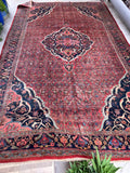 11'6 x 17'7 Antique Full Pile Persian Bidjar rug #2563 / Oversize Persian 12x18 vintage rug - Blue Parakeet Rugs