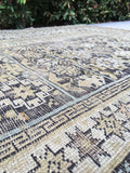 3'11 x 6'4 Antique Caucasian rug / small 4x6 rug - Blue Parakeet Rugs