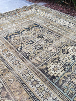 3'11 x 6'4 Antique Caucasian rug / small 4x6 rug - Blue Parakeet Rugs