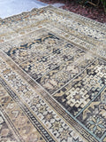 3'11 x 6'4 Antique Caucasian rug / small 4x6 rug - Blue Parakeet Rugs