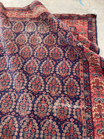 5'2 x 14'1 Worn Antique Persian runner #904 / 5x14 Vintage Runner - Blue Parakeet Rugs