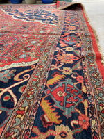 11'6 x 17'7 Antique Full Pile Persian Bidjar rug #2563 / Oversize Persian 12x18 vintage rug - Blue Parakeet Rugs