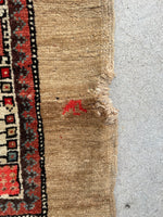 3’3 x 10’8 Antique Camel Hair Persian runner #236 / 3x11 Vintage runner - Blue Parakeet Rugs
