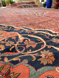 11'6 x 17'7 Antique Full Pile Persian Bidjar rug #2563 / Oversize Persian 12x18 vintage rug - Blue Parakeet Rugs