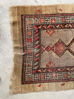 3’3 x 10’8 Antique Camel Hair Persian runner #236 / 3x11 Vintage runner - Blue Parakeet Rugs