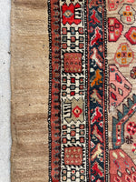3’3 x 10’8 Antique Camel Hair Persian runner #236 / 3x11 Vintage runner - Blue Parakeet Rugs