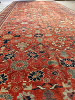 5'10 x 15'1 Antique Persian Burnt Melon ground rug #2657 / 6x15 vintage rug - Blue Parakeet Rugs
