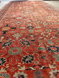 5'10 x 15'1 Antique Persian Burnt Melon ground rug #2657 / 6x15 vintage rug - Blue Parakeet Rugs