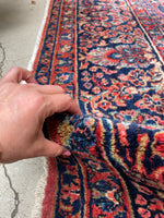 10x18 Full Pile Antique Persian Sarouk rug #2463 / Oversized Palatial Persian - Blue Parakeet Rugs