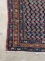 3'6 x 12'3 Antique Persian Kurdish Runner #2453ML - Blue Parakeet Rugs