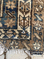 3'7 x 5' Love Worn Kurdish Rug - Blue Parakeet Rugs