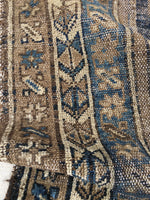3'7 x 5' Love Worn Kurdish Rug - Blue Parakeet Rugs