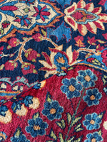 11'8 x 16'5 Antique Persian Yazd rug #2658 / 12x17 vintage rug - Blue Parakeet Rugs