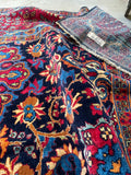 11'8 x 16'5 Antique Persian Yazd rug #2658 / 12x17 vintage rug - Blue Parakeet Rugs