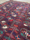 3'7 x 6'3 Antique Baluch Rug #2801 - Blue Parakeet Rugs