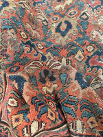 10'6 x 13'2 Large Antique Persian Mahal Rug - Blue Parakeet Rugs
