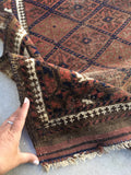 2'11 x 5'9 Antique Baluch Rug - Blue Parakeet Rugs