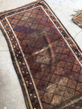 2'11 x 5'9 Antique Baluch Rug - Blue Parakeet Rugs