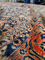 11'9 x 15'1 Antique Persian Mohajeran Sarouk rug #2659 / 12x15 vintage rug - Blue Parakeet Rugs