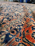 11'9 x 15'1 Antique Persian Mohajeran Sarouk rug #2659 / 12x15 vintage rug - Blue Parakeet Rugs