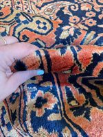 11'9 x 15'1 Antique Persian Mohajeran Sarouk rug #2659 / 12x15 vintage rug - Blue Parakeet Rugs