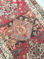 1'9 x 2'9 Antique Turkish Rug / Small Turkish Rug (#540) - Blue Parakeet Rugs
