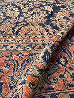 11'9 x 15'1 Antique Persian Mohajeran Sarouk rug #2659 / 12x15 vintage rug - Blue Parakeet Rugs