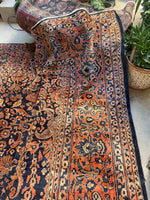 11'9 x 15'1 Antique Persian Mohajeran Sarouk rug #2659 / 12x15 vintage rug - Blue Parakeet Rugs