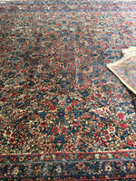 12x18 antique Persian Kerman rug (#1477JL) / Palace size vintage rug - Blue Parakeet Rugs