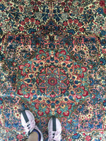 12x18 antique Persian Kerman rug (#1477JL) / Palace size vintage rug - Blue Parakeet Rugs