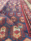 3'10 x 6'10 Antique paisley field rug #542 / 4x7 vintage rug - Blue Parakeet Rugs