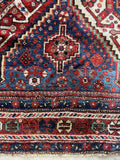 6'4 x 8'10 Antique Tribal Persian Rug #2806 - Blue Parakeet Rugs