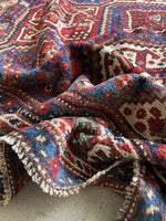 6'4 x 8'10 Antique Tribal Persian Rug #2806 - Blue Parakeet Rugs