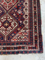 6'4 x 8'10 Antique Tribal Persian Rug #2806 - Blue Parakeet Rugs