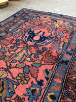 2'5 x 4'10 Antique Persian Malayer Rug - Blue Parakeet Rugs