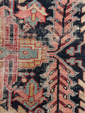 9'1 x 11'5 Antique tribal wool rug #1968 / 9x12 Vintage rug - Blue Parakeet Rugs